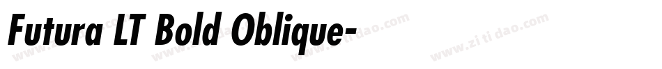 Futura LT Bold Oblique字体转换